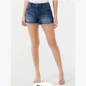 Sofia by Sofia Vergara dark wash mid rise Jean shorts size 2 NWT